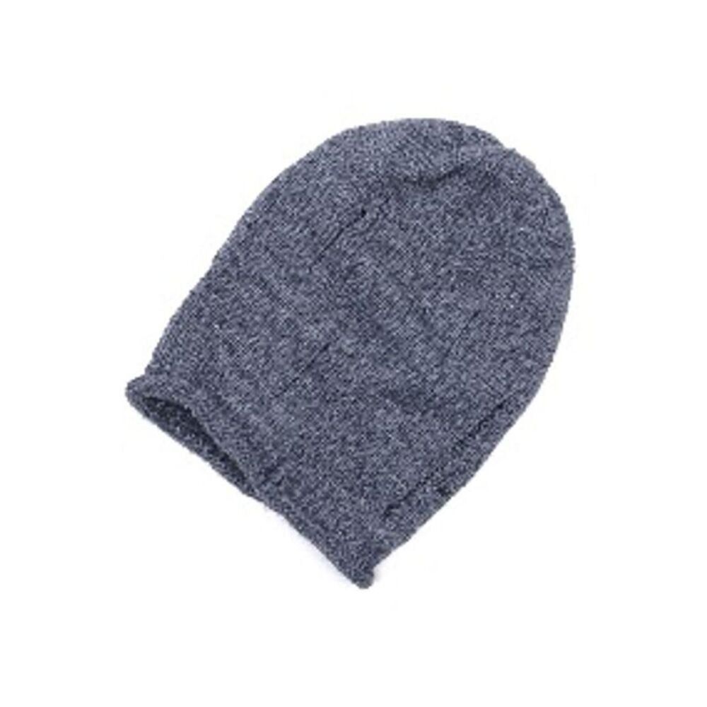 Gas Marabou Feather Embellished Beanie Men Gray Hats & Caps